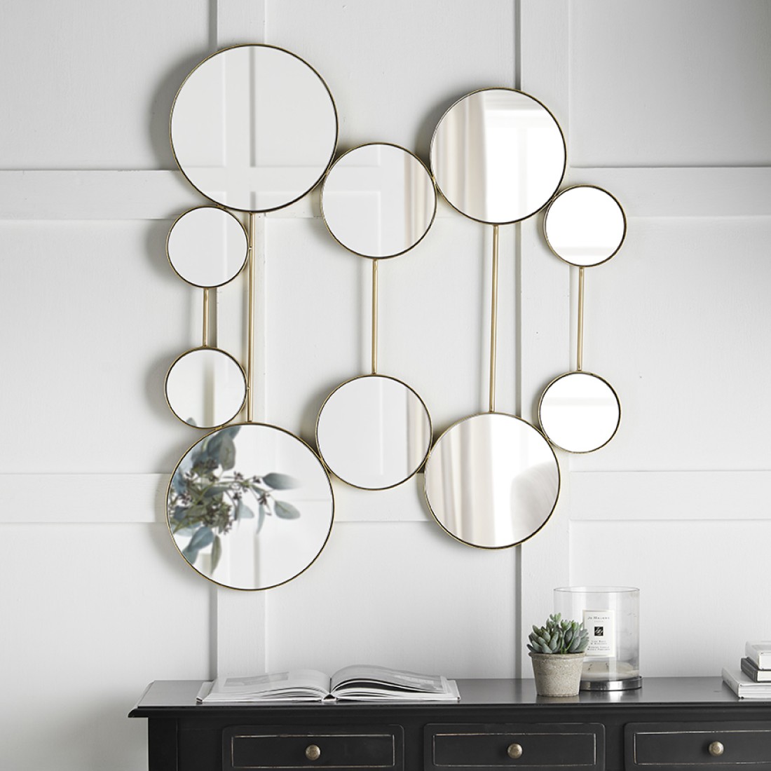 Wall Hanging Mirror Decorative Circle Mirror Round Mirror for Ornament -  Sắp xếp nhà cửa